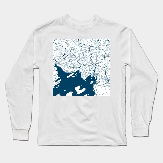 Kopie von Kopie von Kopie von Kopie von Kopie von Kopie von Kopie von Kopie von Kopie von Kopie von Kopie von Kopie von Kopie von Kopie von Kopie von Kopie von Lisbon map city map poster - modern gift with city map in dark blue Long Sleeve T-Shirt by 44spaces